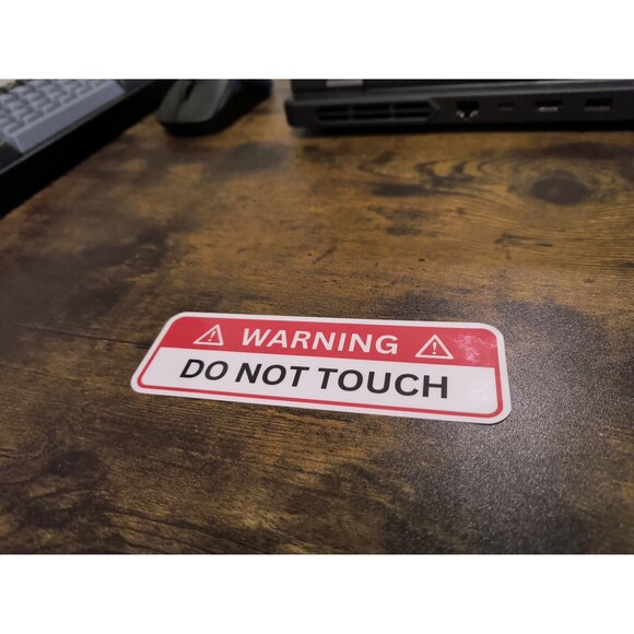 Warning Do Not Touch Decals Vinyl Sticker Waterproof Sign (2 Pack) - Picture 3 of 3